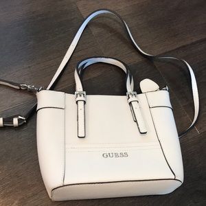 Guess White Mini Crossbody Tote